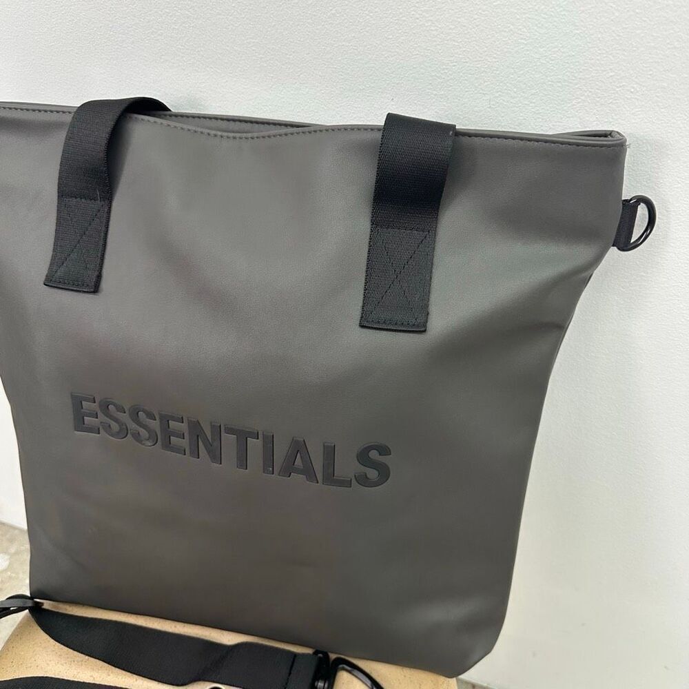Fear of God Essentials Charcoal Grey Convertible Shoulder Tote Bag - Picture 7 of 16